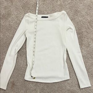 Express Off-White Long Sleeve Top